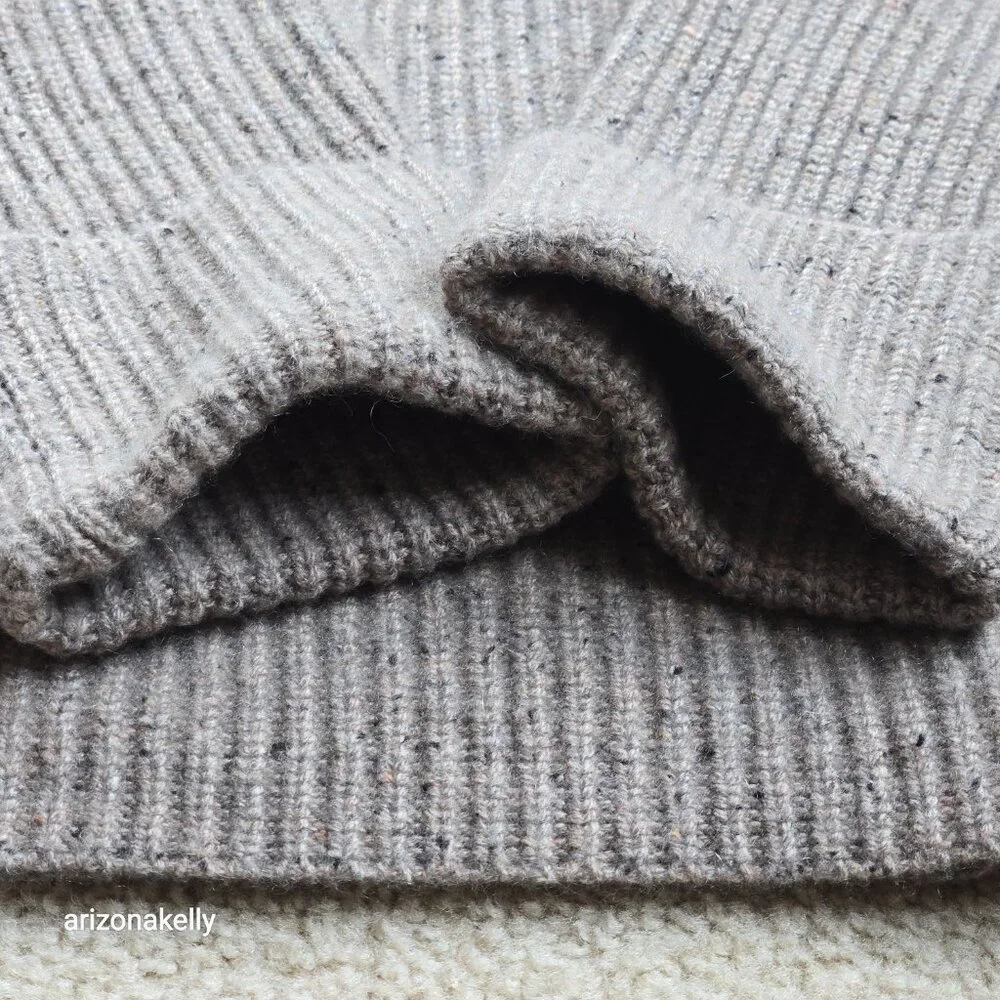 NWOT Ann Taylor Flecked Cashmere Ribbed Hoodie Thick - Picture 9 of 14